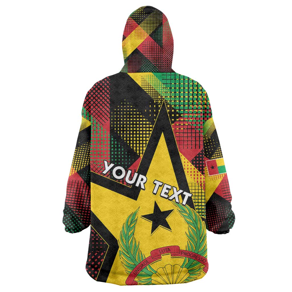 Personalized Happy Guinea-Bissau Kid Wearable Blanket Hoodie Independence Day - African Pride