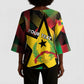 Personalized Guinea-Bissau Independence Day Kimono Sleeve Blouse Coat Of Arms With Map
