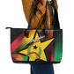 Happy Guinea-Bissau Leather Tote Bag Independence Day - African Pride