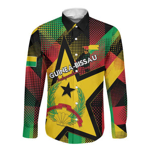 Personalized Happy Guinea-Bissau Long Sleeve Button Shirt Independence Day - African Pride