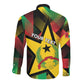 Personalized Happy Guinea-Bissau Long Sleeve Button Shirt Independence Day - African Pride