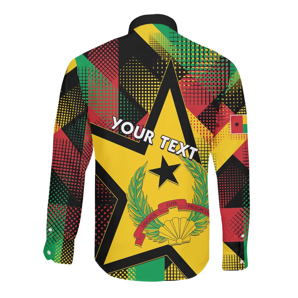 Personalized Happy Guinea-Bissau Long Sleeve Button Shirt Independence Day - African Pride