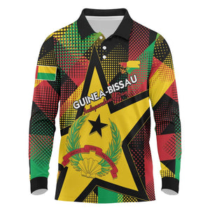 Personalized Happy Guinea-Bissau Long Sleeve Polo Shirt Independence Day - African Pride
