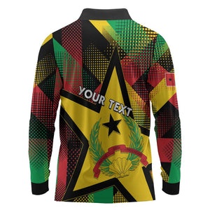 Personalized Happy Guinea-Bissau Long Sleeve Polo Shirt Independence Day - African Pride