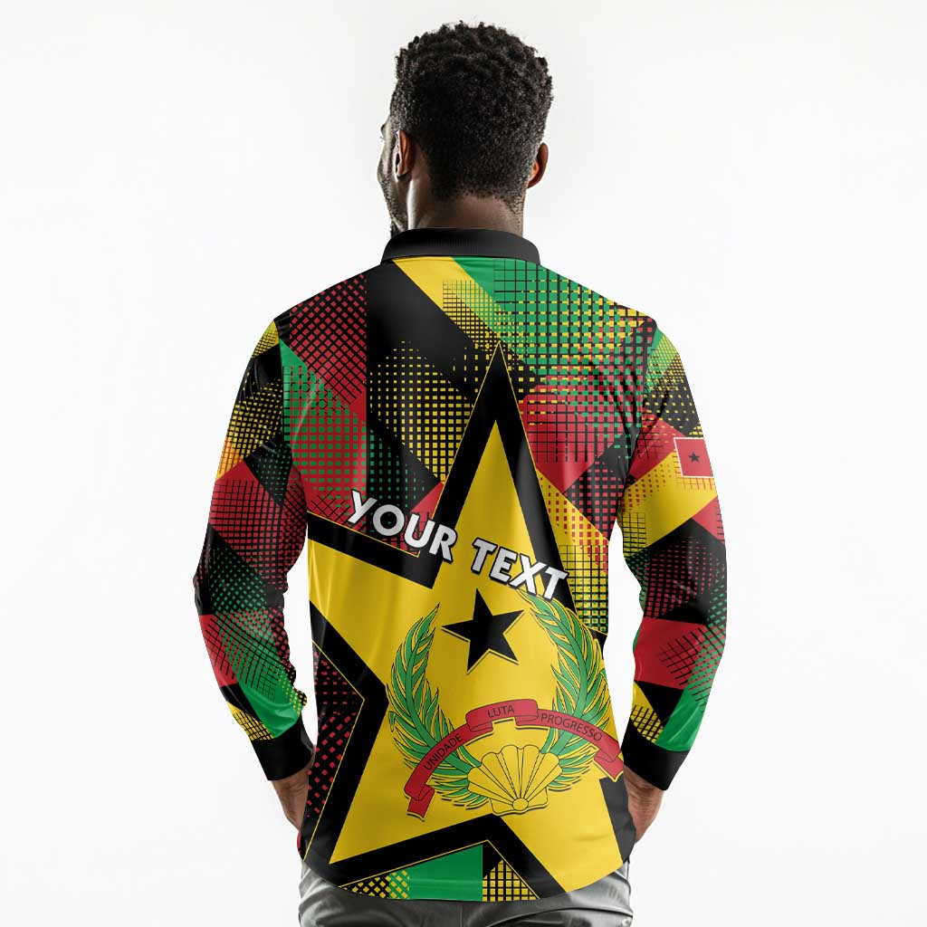 Personalized Happy Guinea-Bissau Long Sleeve Polo Shirt Independence Day - African Pride