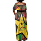 Personalized Happy Guinea-Bissau Off Shoulder Maxi Dress Independence Day - African Pride