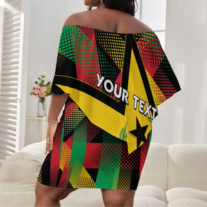Personalized Happy Guinea-Bissau Off Shoulder Short Dress Independence Day - African Pride