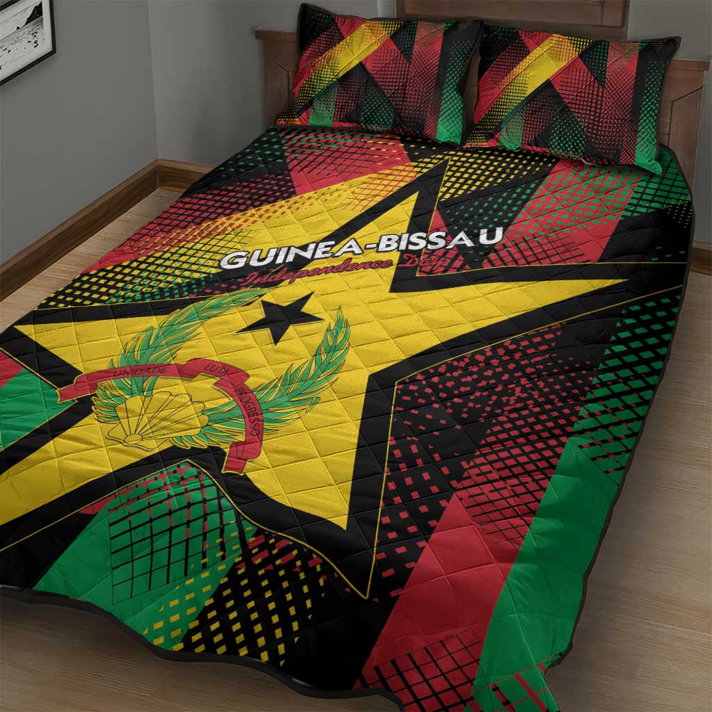 Happy Guinea-Bissau Quilt Bed Set Independence Day - African Pride