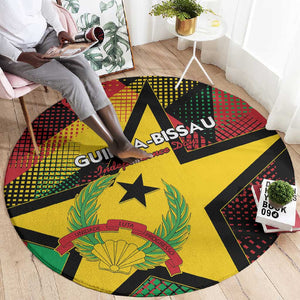 Happy Guinea-Bissau Round Carpet Independence Day - African Pride