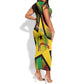 Personalized Happy Guinea-Bissau Short Sleeve Bodycon Dress Independence Day - African Pride