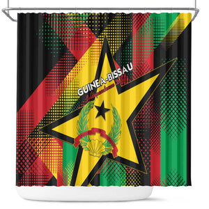 Happy Guinea-Bissau Shower Curtain Independence Day - African Pride