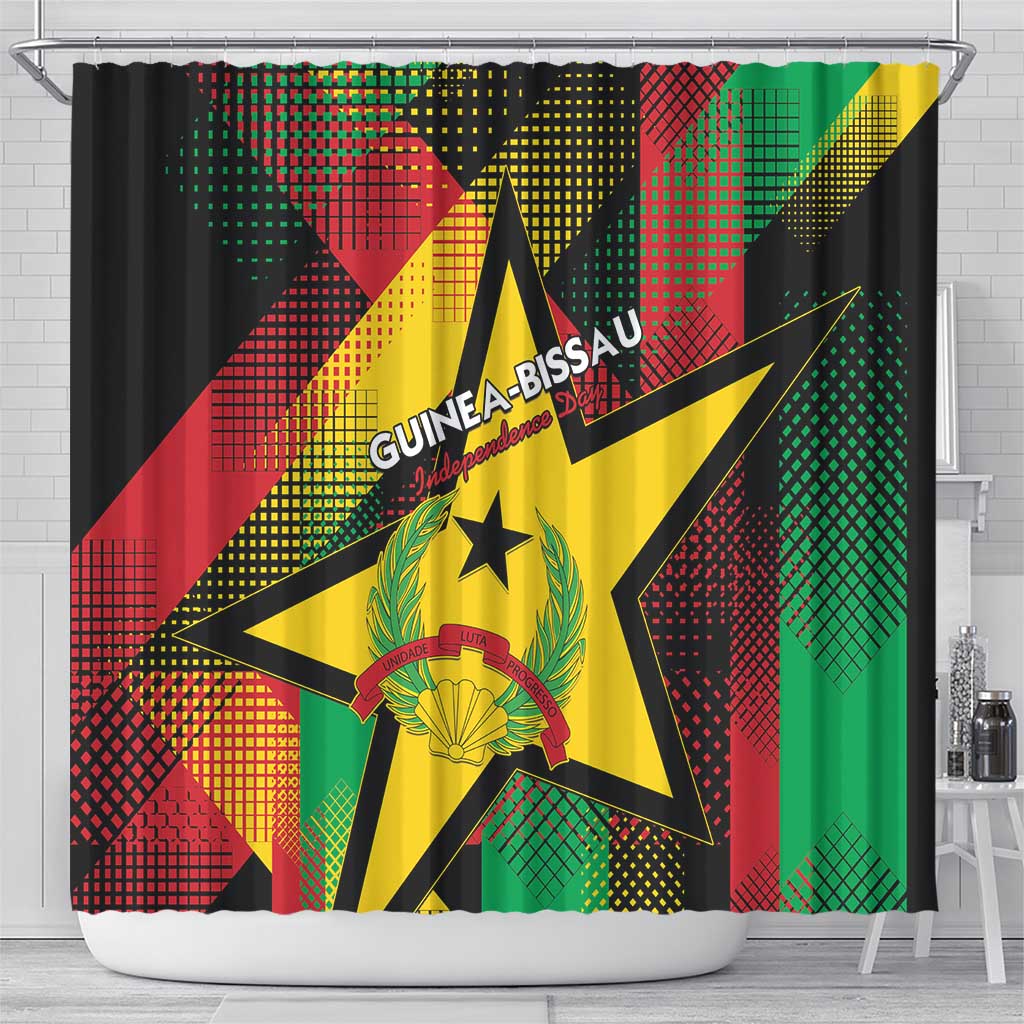 Happy Guinea-Bissau Shower Curtain Independence Day - African Pride