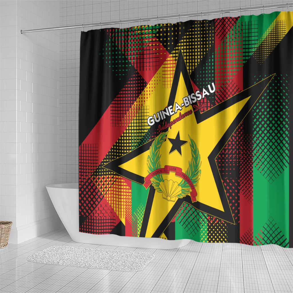 Happy Guinea-Bissau Shower Curtain Independence Day - African Pride
