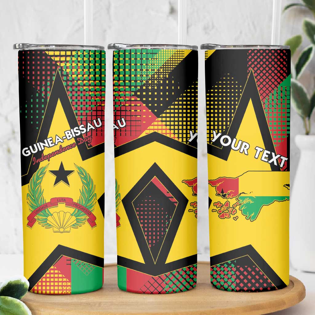 Personalized Happy Guinea-Bissau Skinny Tumbler Independence Day - African Pride