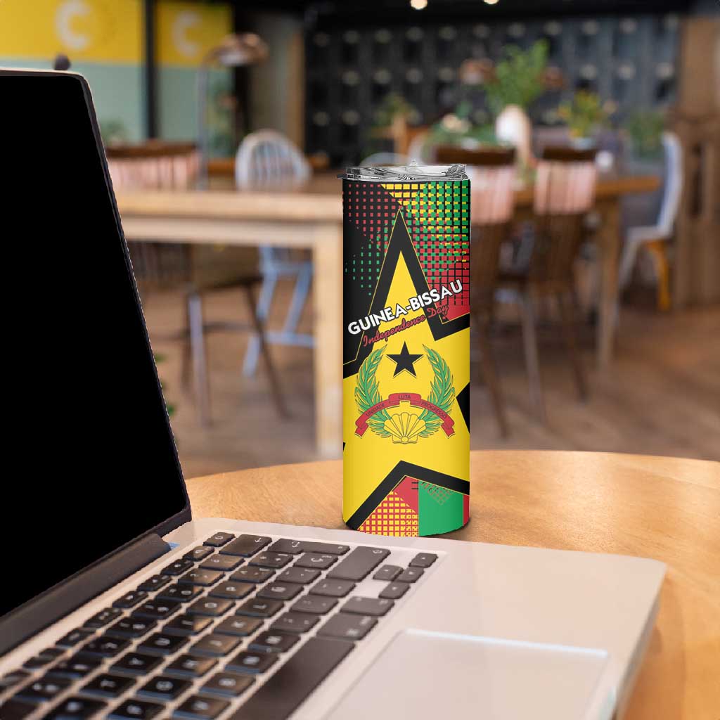 Personalized Happy Guinea-Bissau Skinny Tumbler Independence Day - African Pride