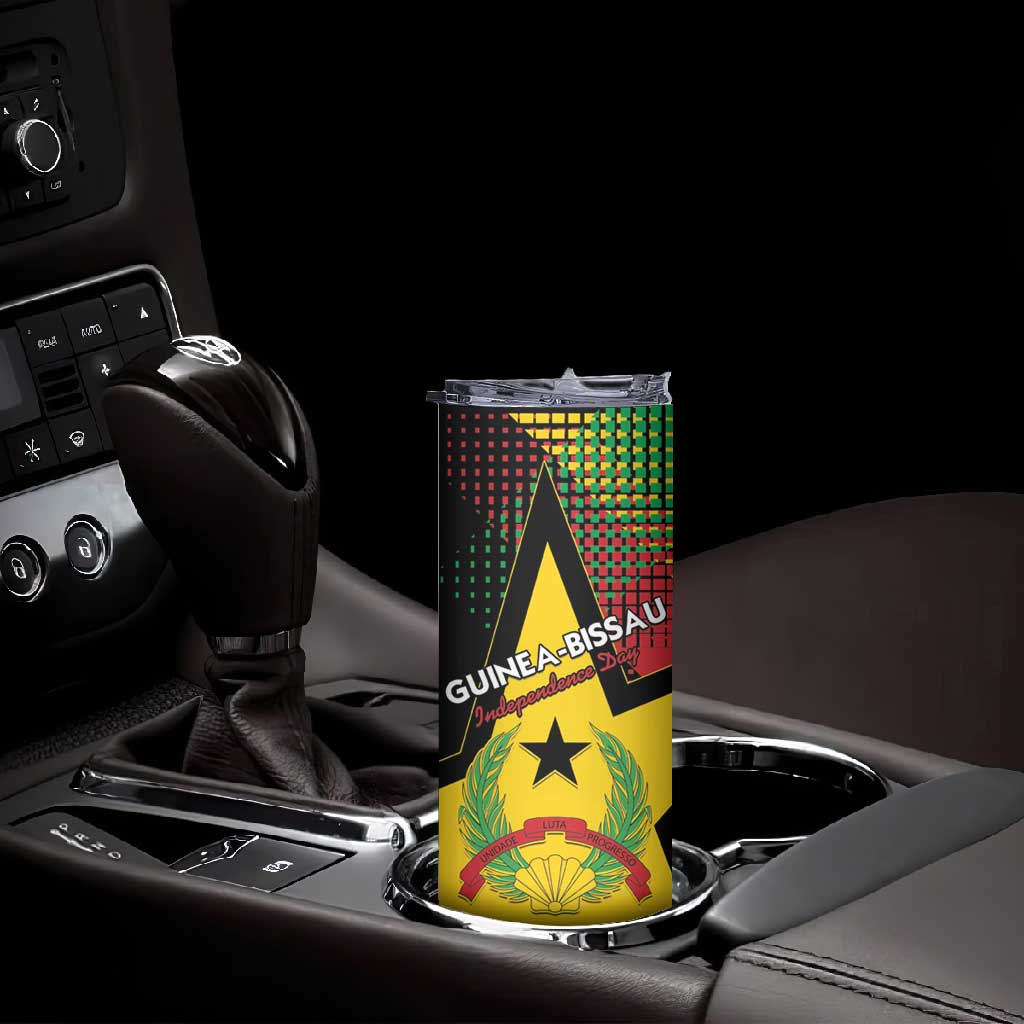 Personalized Happy Guinea-Bissau Skinny Tumbler Independence Day - African Pride