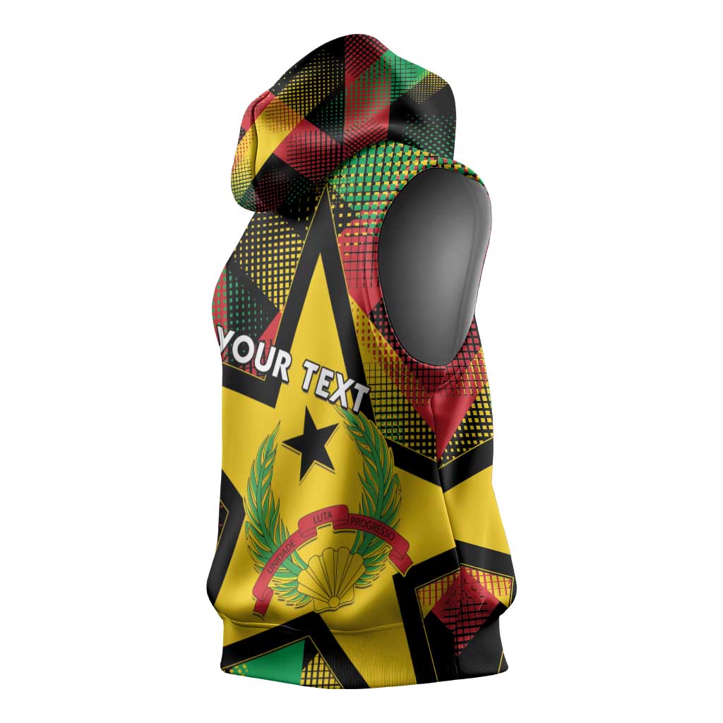 Personalized Happy Guinea-Bissau Sleeveless Hoodie Independence Day - African Pride