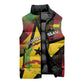 Personalized Guinea-Bissau Independence Day Sleeveless Puffer Jacket Coat Of Arms With Map