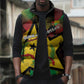 Personalized Guinea-Bissau Independence Day Sleeveless Puffer Jacket Coat Of Arms With Map