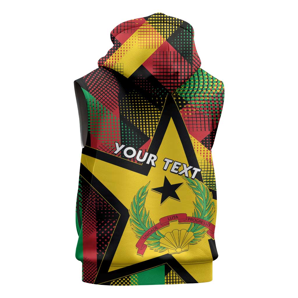 Personalized Happy Guinea-Bissau Sleeveless Zip Hoodie Independence Day - African Pride