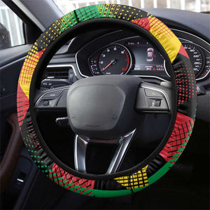 Happy Guinea-Bissau Steering Wheel Cover Independence Day - African Pride