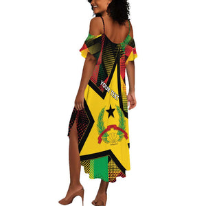 Personalized Happy Guinea-Bissau Summer Maxi Dress Independence Day - African Pride