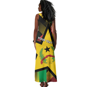 Personalized Happy Guinea-Bissau Tank Maxi Dress Independence Day - African Pride