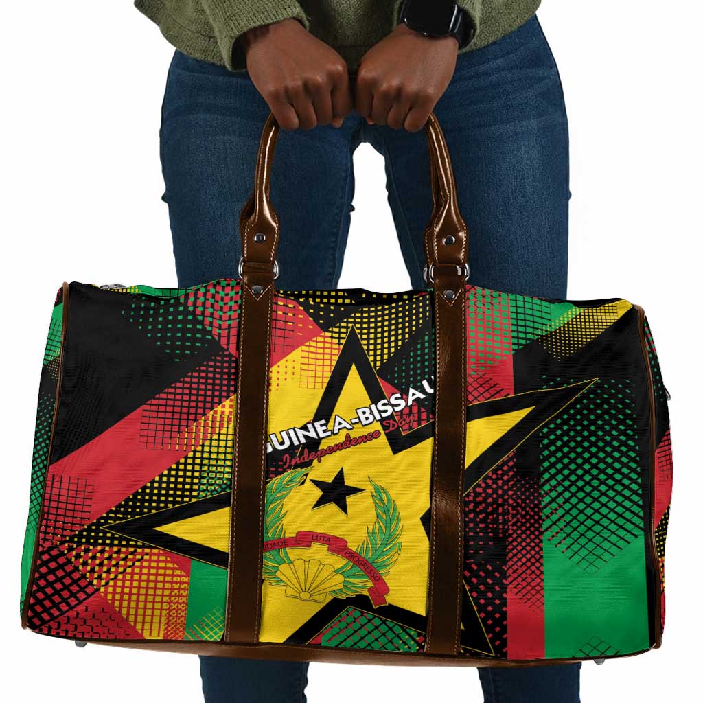 Guinea-Bissau Independence Day Travel Bag Coat Of Arms With Map