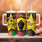 Personalized Happy Guinea-Bissau Tumbler With Handle Independence Day - African Pride