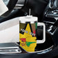 Personalized Happy Guinea-Bissau Tumbler With Handle Independence Day - African Pride