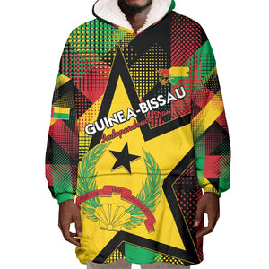 Personalized Happy Guinea-Bissau Wearable Blanket Hoodie Independence Day - African Pride