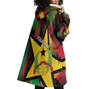 Personalized Happy Guinea-Bissau Wearable Blanket Hoodie Independence Day - African Pride