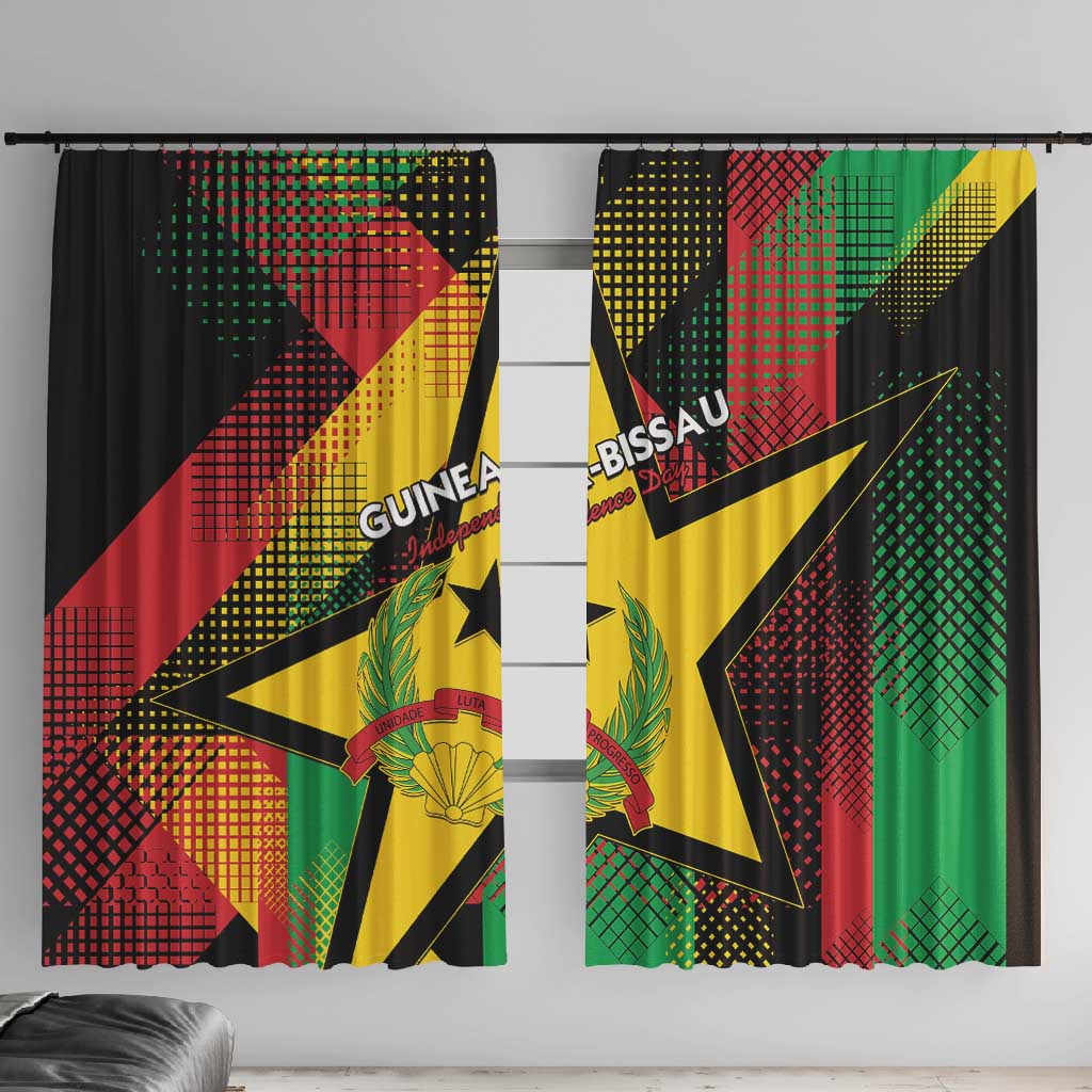 Happy Guinea-Bissau Window Curtain Independence Day - African Pride