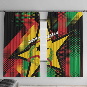 Happy Guinea-Bissau Window Curtain Independence Day - African Pride