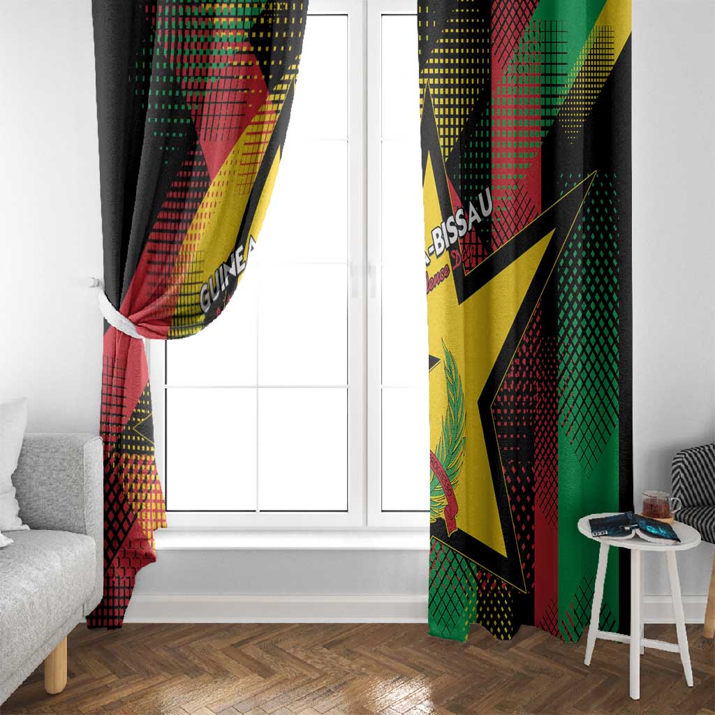 Happy Guinea-Bissau Window Curtain Independence Day - African Pride
