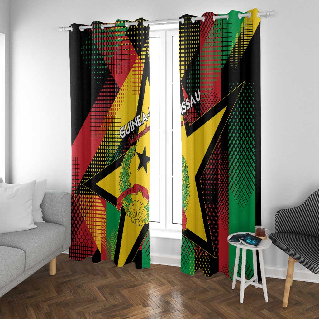 Happy Guinea-Bissau Window Curtain Independence Day - African Pride