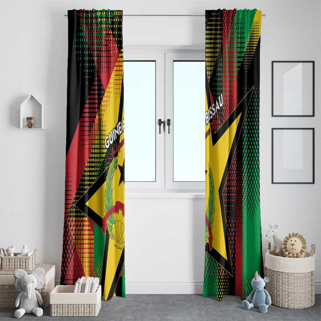 Happy Guinea-Bissau Window Curtain Independence Day - African Pride