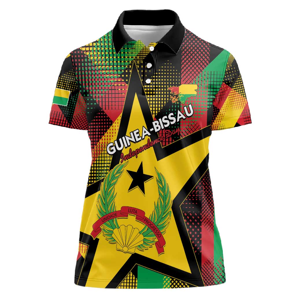 Personalized Happy Guinea-Bissau Women Polo Shirt Independence Day - African Pride