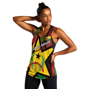 Personalized Happy Guinea-Bissau Women Racerback Tank Independence Day - African Pride