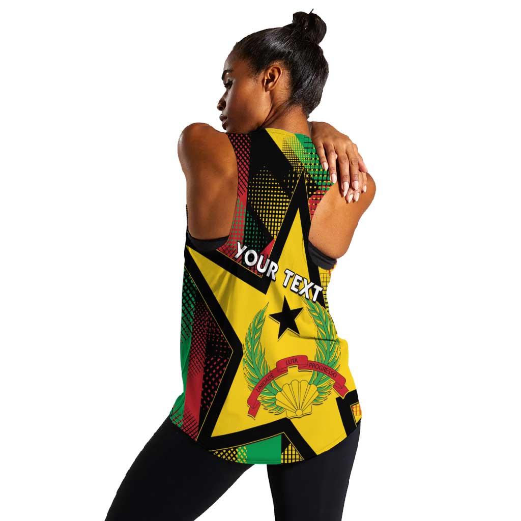 Personalized Happy Guinea-Bissau Women Racerback Tank Independence Day - African Pride