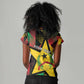 Personalized Happy Guinea-Bissau Women V-Neck T-Shirt Independence Day - African Pride
