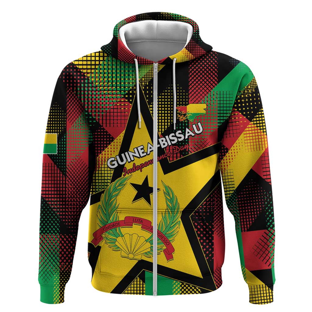 Personalized Happy Guinea-Bissau Zip Hoodie Independence Day - African Pride