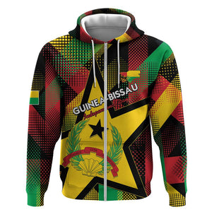 Personalized Happy Guinea-Bissau Zip Hoodie Independence Day - African Pride