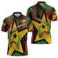 Personalized Guinea-Bissau Independence Day Zipper Polo Shirt Coat Of Arms With Map