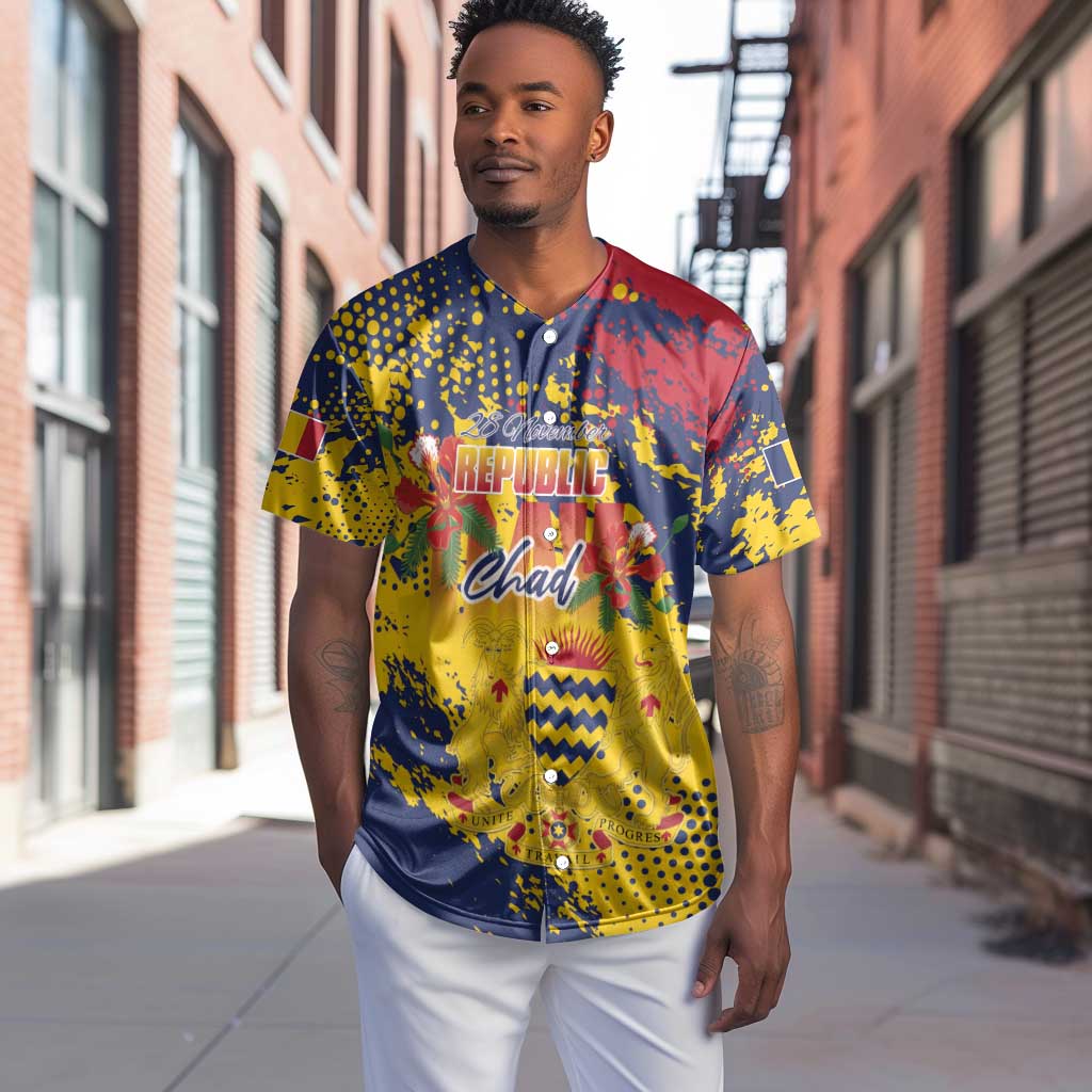 Afro TChad Personalized Baseball Jersey Happy Republic Day - African Pride