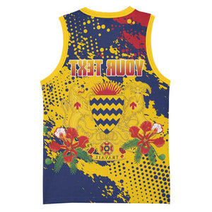 Afro TChad Personalized Basketball Jersey Happy Republic Day - African Pride