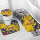 Chad Republic Day Bathroom Set Coat Of Arms - Grunge Style
