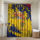 Chad Republic Day Bathroom Set Coat Of Arms - Grunge Style