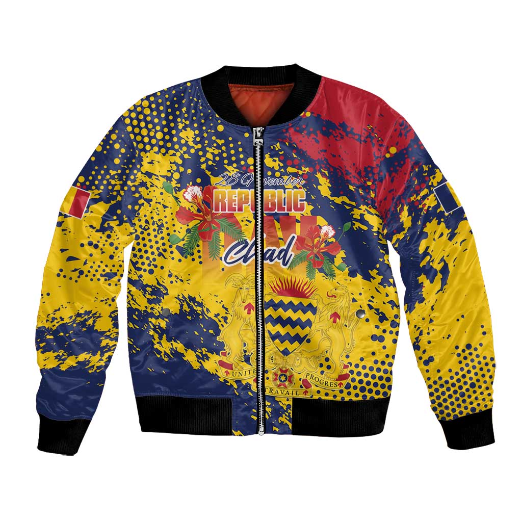 Afro TChad Personalized Bomber Jacket Happy Republic Day - African Pride