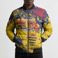 Personalized Chad Republic Day Bomber Puffer Jacket Coat Of Arms - Grunge Style
